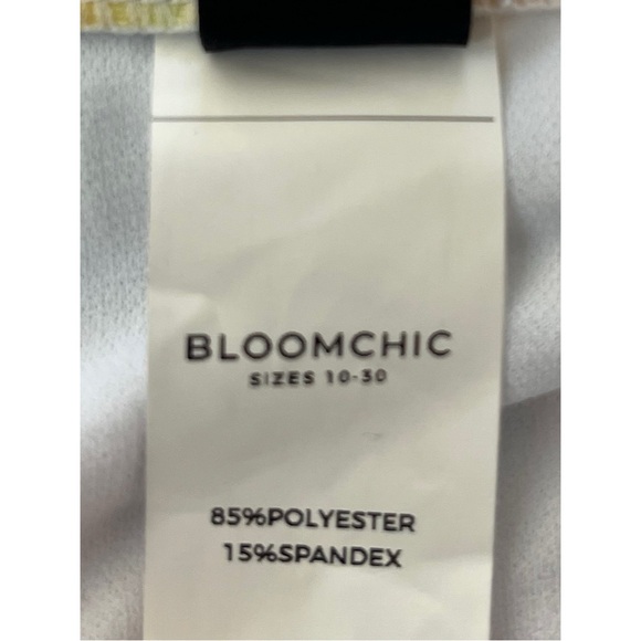 BloomChic Women’s Graphic Print Knotted Front Tiered Tankini Swim Top Size 12 - Picture 7 of 13